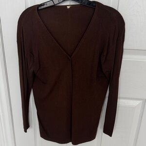Vintage Deep Brown Women's Cardigan